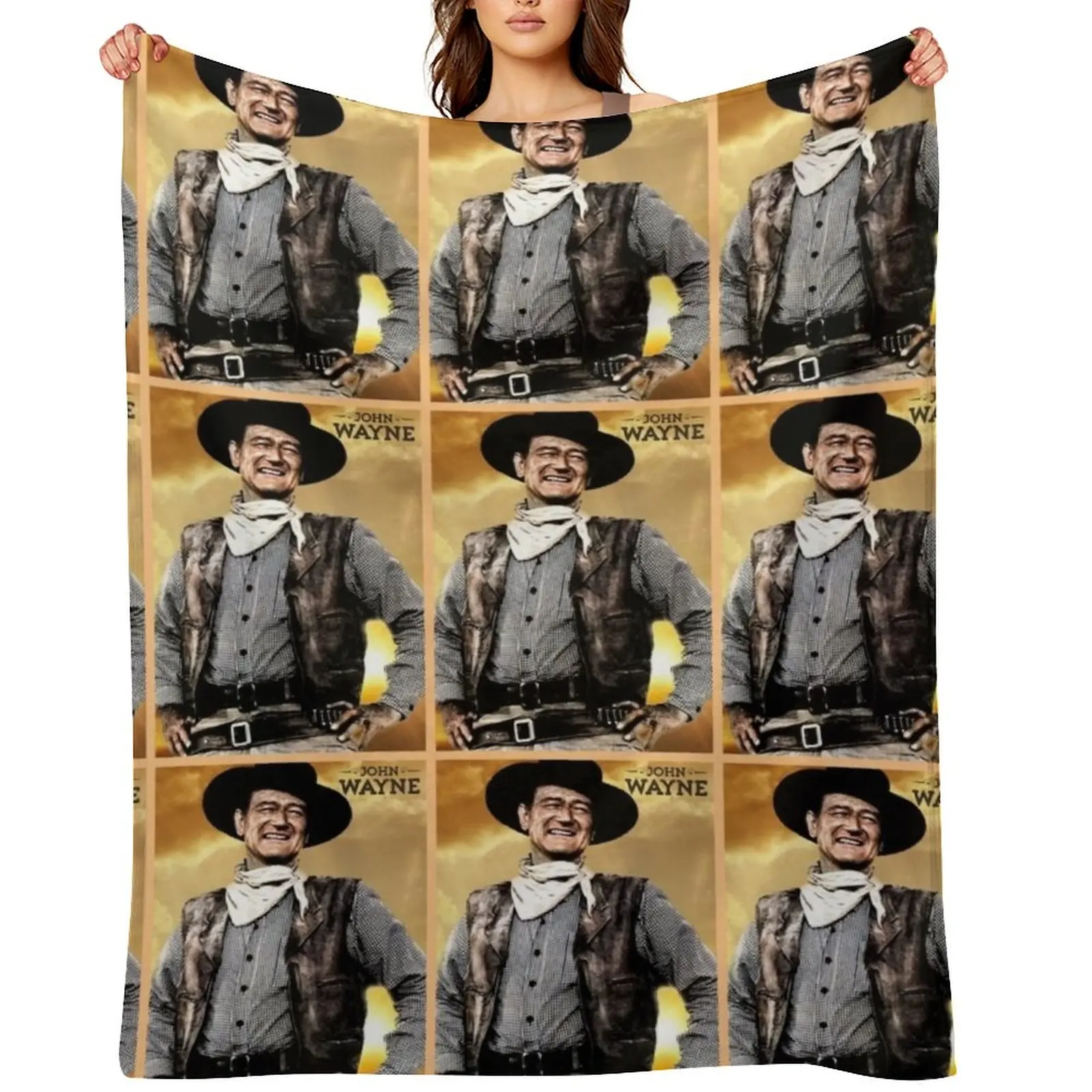 

John Wayne Throw Blanket For Sofa Thin Heavy Beach Bed Fashionable Blankets
