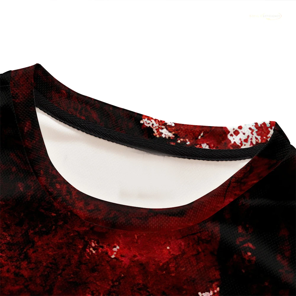 Halloween Fun Bloody Horror Pattern 3D Printed T-shirt Scary Dripping Blood Street Men Tops Casual Fashion O-neck Oversized  Tee