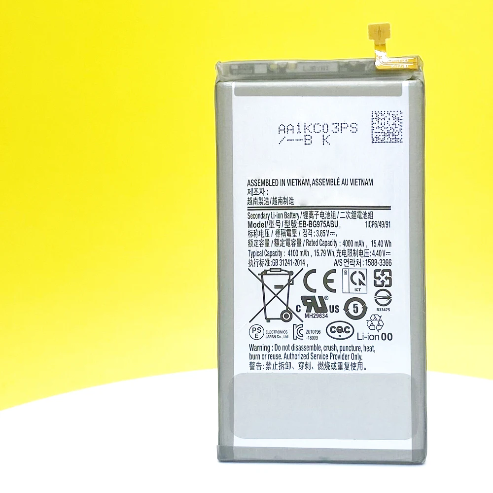 New EB-BG975ABU Battery For Samsung Galaxy S10 Plus S10+ SM-G975F/DS SM-G975U G975W G9750 Phone Replacement