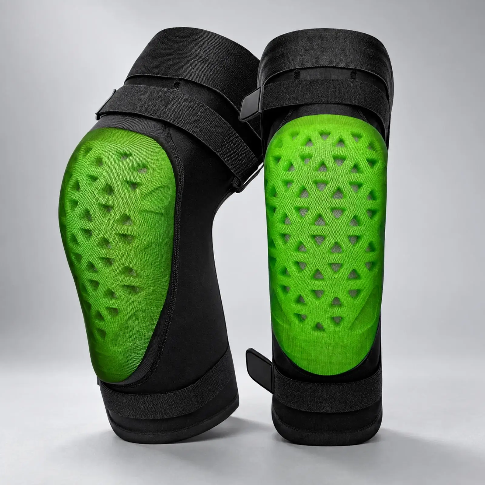 Shock Absorb Knee Pad with Perforated Hard Shell for Skiing Skating Motocross Protective Gear