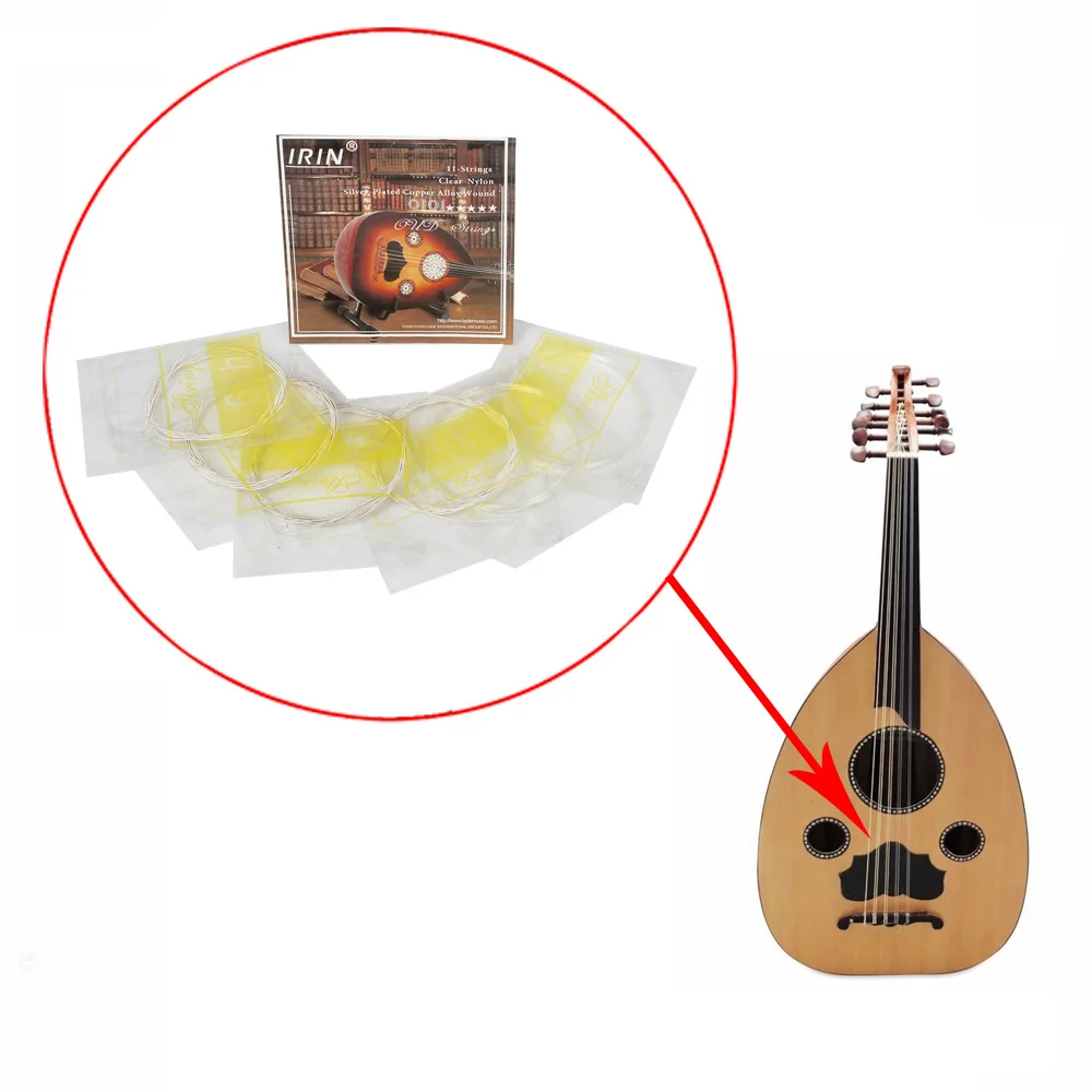 White Oud Strings Transparent Nylon Light String Silver Plated Copper Alloy Wrapped Strings String Accessories