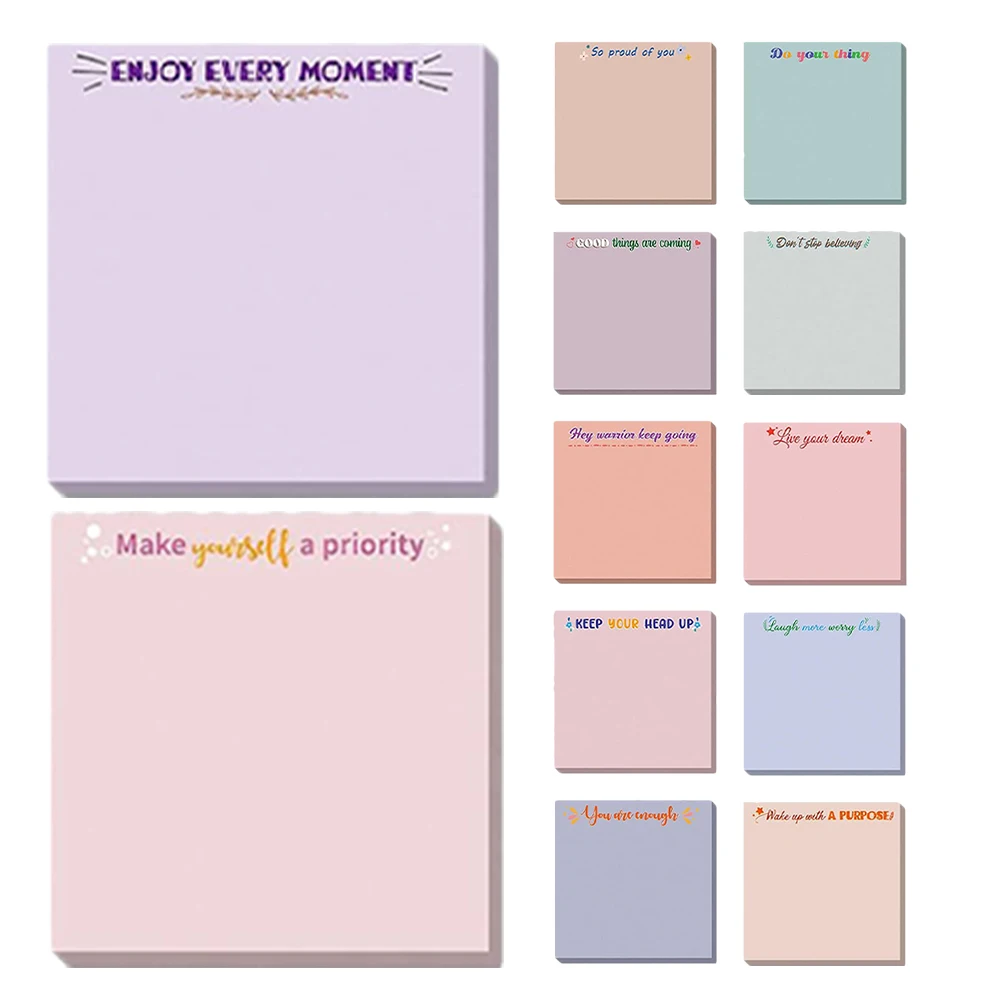 

Colored Small Memo Pads Self-Adhesive For Office School Home Use Portable Label Stickers Multi-Use Adhesive