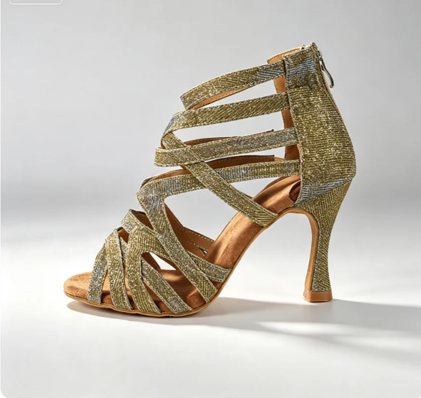 Botines de Baile Latino Morados para Mujer, con Punta Abierta, Cordones, Correa con Hebilla, Cremallera Trasera, para Salsa, Tango, Baile de Salón, Tacón Alto, Estilo Sneaker