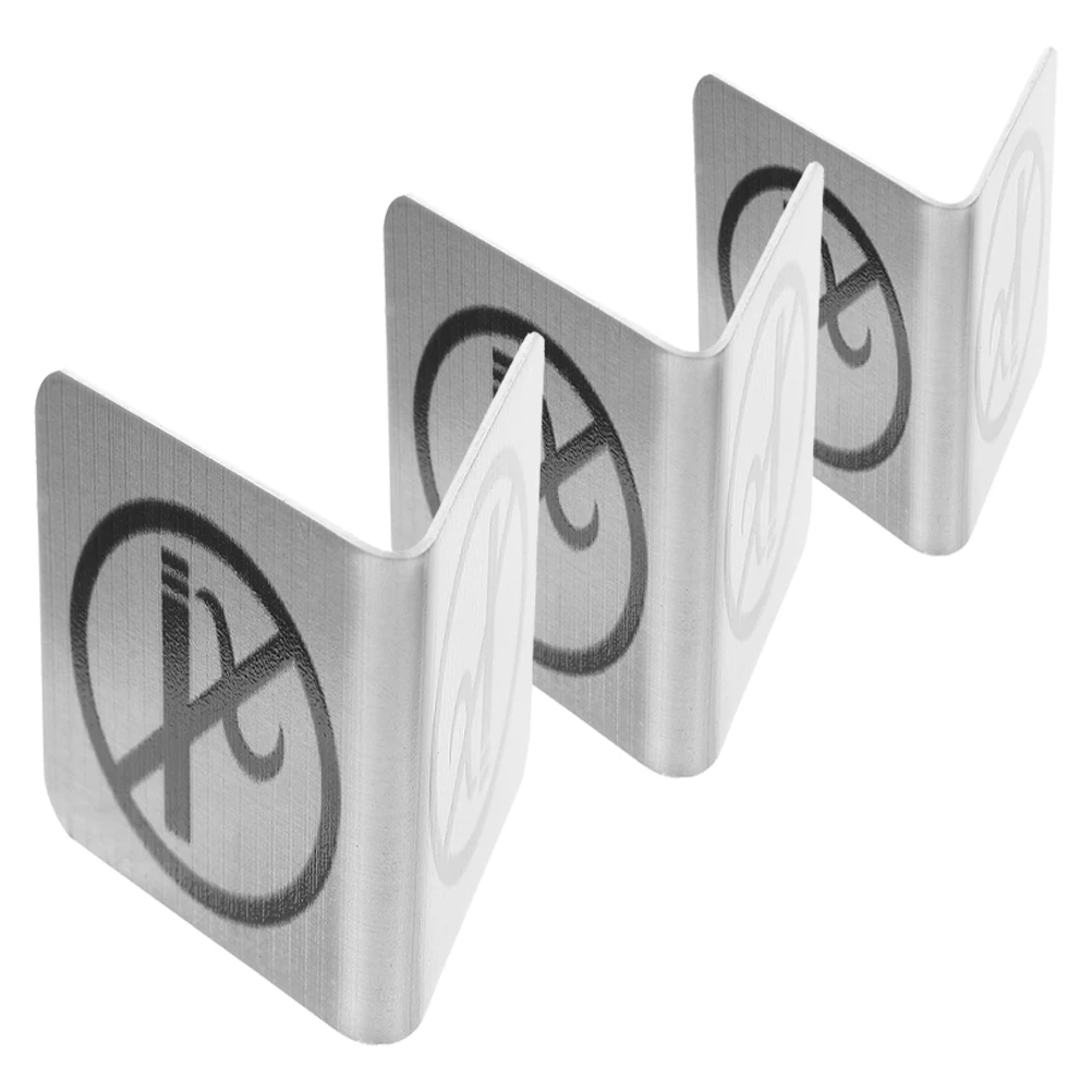 

3pcs Stainless Steel Double Sided Table Signs for Business Hotels Restaurants Material Clear Indication