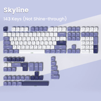 WOMIER 143 Keys Low Profile Keycaps Double Shot PBT Custom Key Caps Set for Cherry MX Switches Gamer Mechanical Keyboard