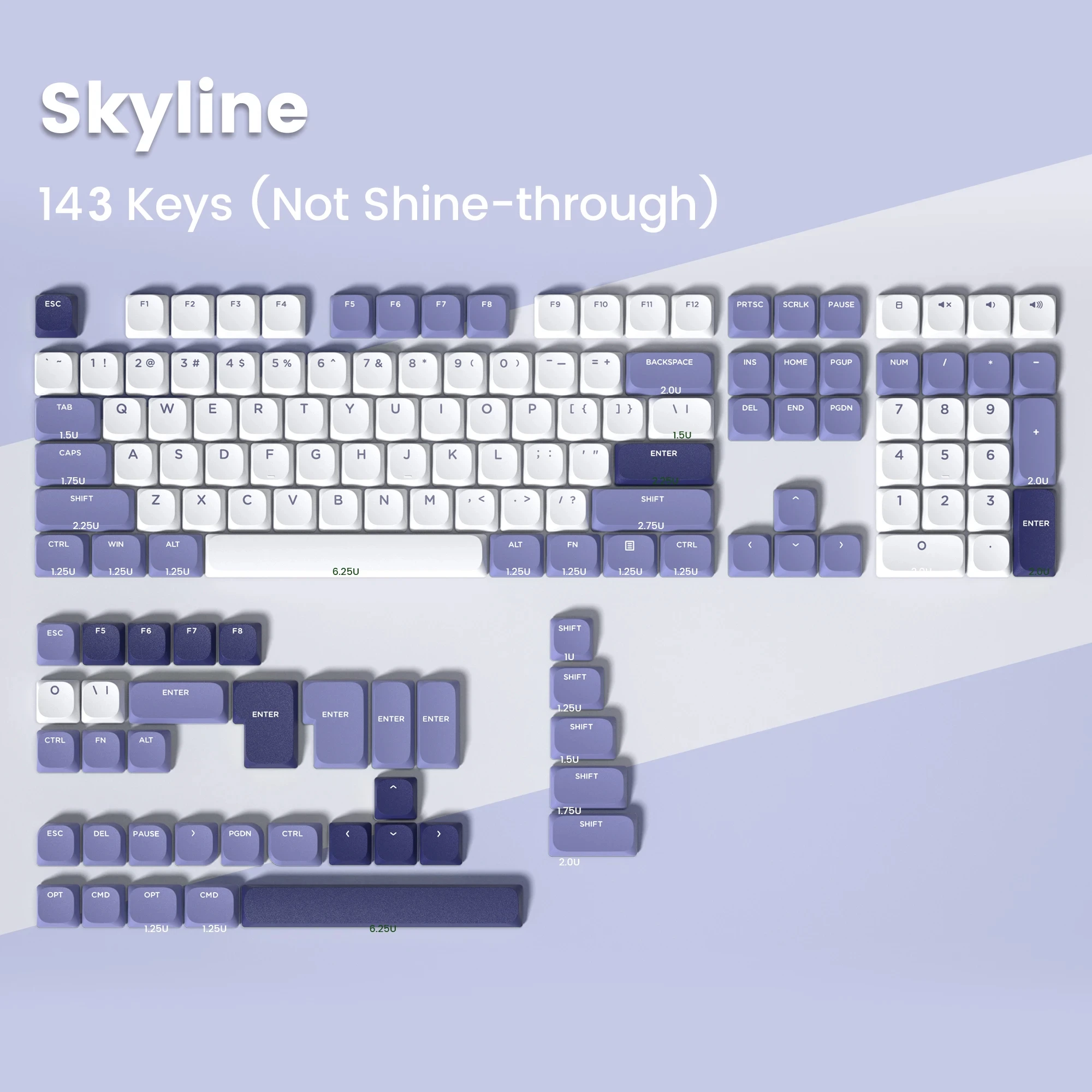 Imagem -01 - Womier-teclas de Perfil Bajo de 143 Teclas Juego de Teclas Personalizadas Pbt de Doble Disparo para Interruptores Cherry mx Teclado Mecánico para Jugadores womier teclas de perfil bajo de 143 teclas juego de teclas personalizadas pbt de doble disparo para interruptores cherry mx teclado mecanico para jugadores 01