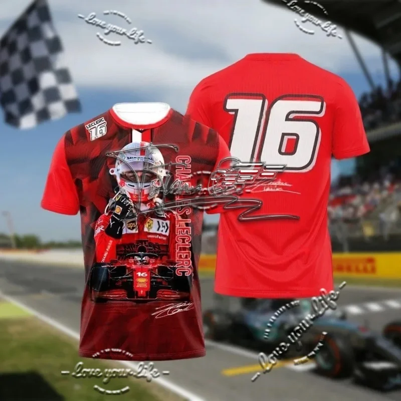 

2024/25 Latest F1 Men's Racing T-shirt Short Sleeve Daily Racing Training Breathable Sweating Comfortable Racing Suit