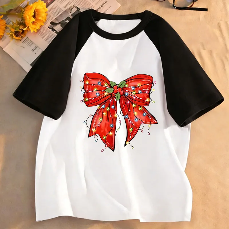 Fashion Red Color Bow Lovely Heart Design T Shirts Graphic Kids Children's T-shirt Boys Girls Summer Spring Casual Top Tee