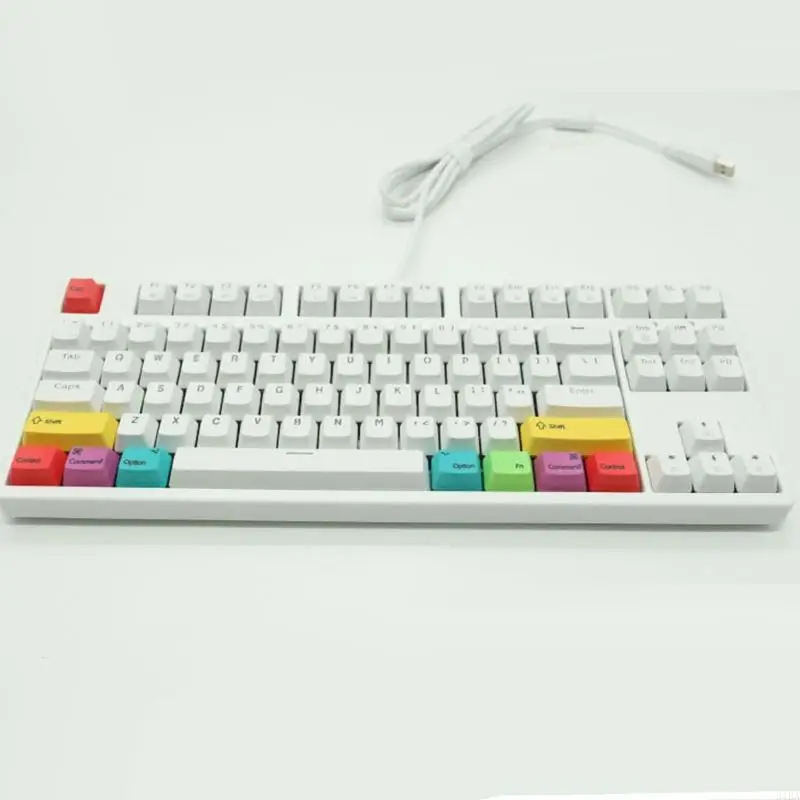 31BA OEM perfil PBT RGBY CMYK modificadores 10 teclas teclas grabadas con láser para Mac teclas para teclado mecánico Cherry MX