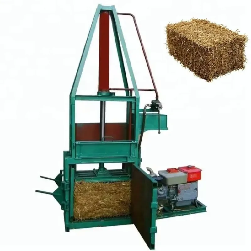 Horizontal Hydraulic Straw Baler Corn Stalk Alfalfa Forage Automatic Baling Press Machine Customized