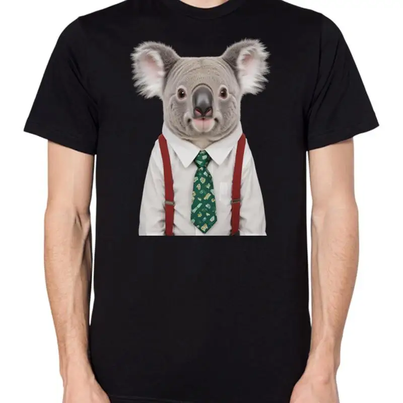 

Koala Cute Bow Tie and Braces T Shirt Funny Animal Top