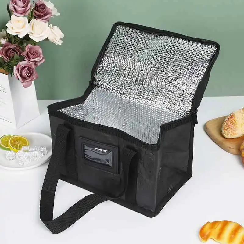 Large Insulated Lunch Bag with Aluminum Foil Waterproof Material Thermal Cooler Tote for Food Delivery and Picnics