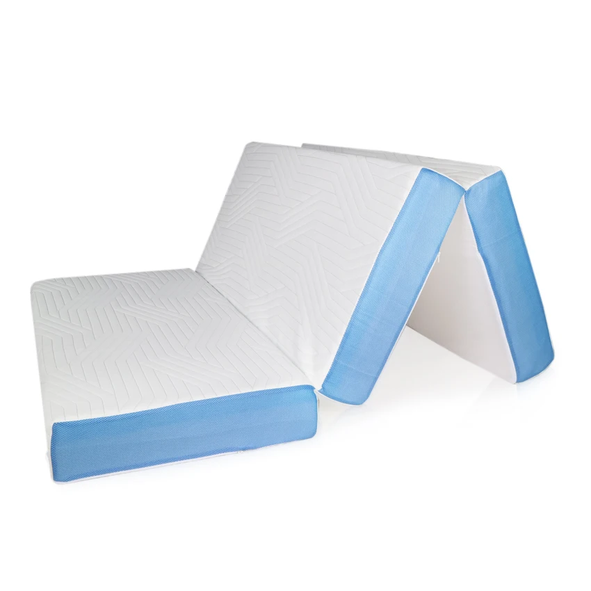 

Intelligent Library Single Size 6-Inch Trifold Mattress Medium Firm Foam With Washable Cover Portable Foldable Floor Bed For Gue