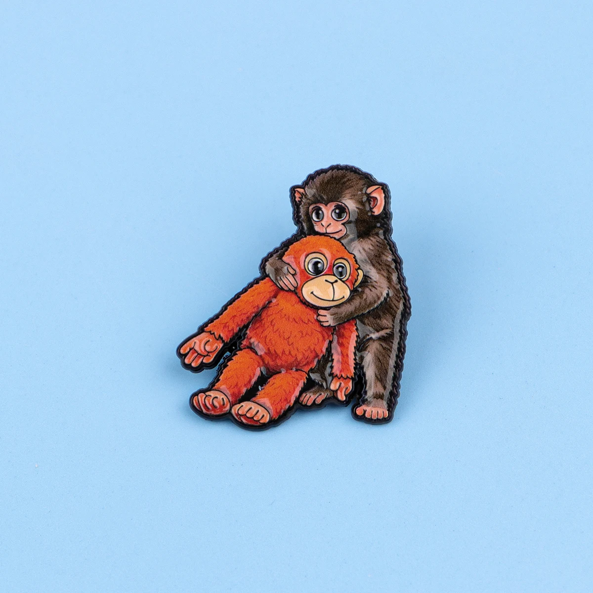 Cute Monkey Enamel Pin Cartoon Bear Brooch For Coat Women's Brooches Fashion Lapel Badges Jewelry Gift for Friends view 3
