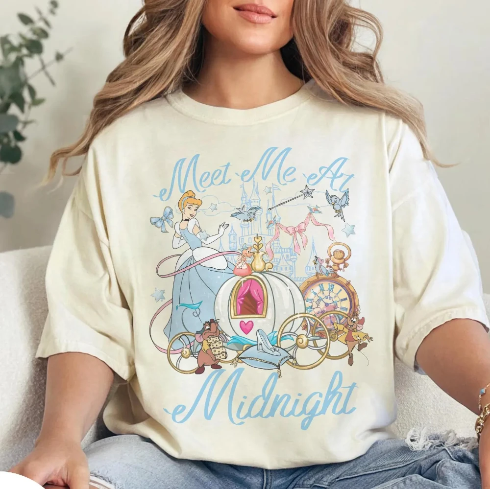 Camiseta de Cenicienta Midnight Appointment, Camiseta de Jack y Gus Mouse, Camiseta de la Gira de Disneyland, Camiseta de la Gira de Girlfriend