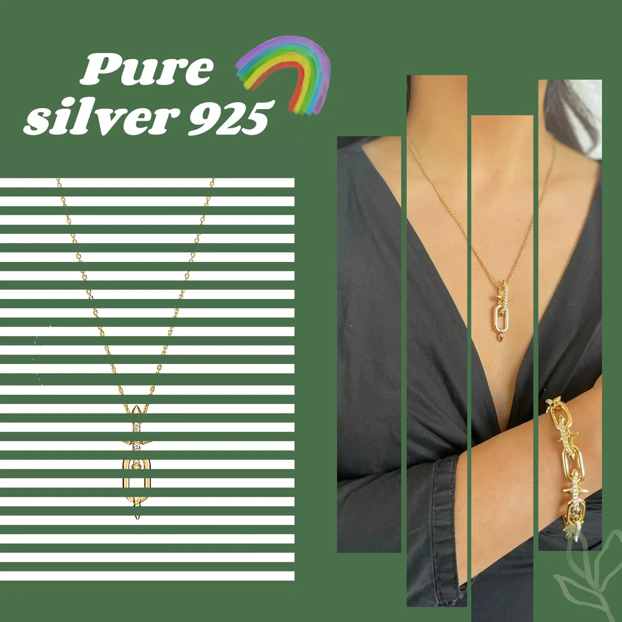 

Niche hip-hop avant-garde inlaid zircon hollow necklace S925 neutral necklace is the first choice for holiday gifts