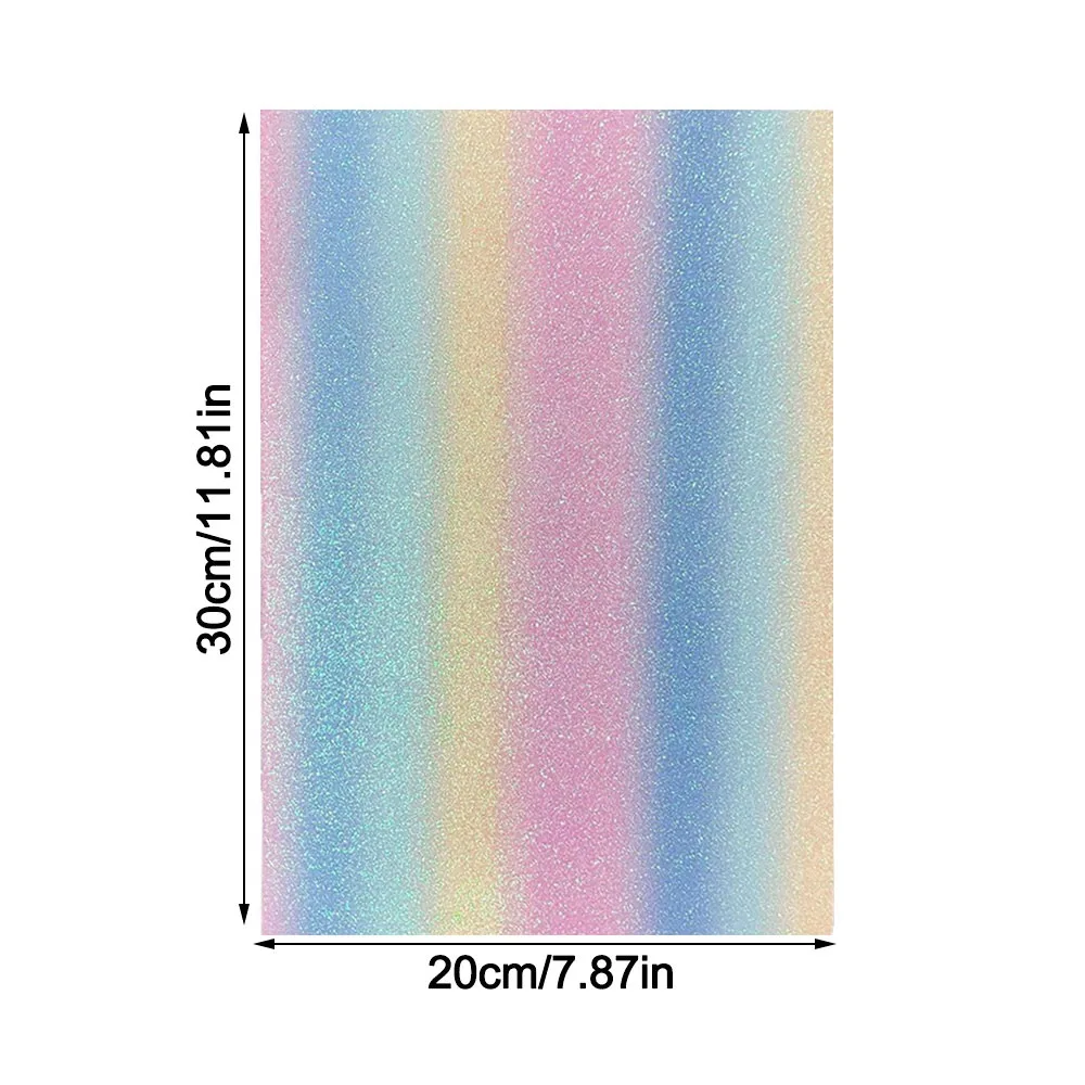 DIY Handmade DIY Fabric Ironing Cloth Rainbow Glitter Gradient Beads Baking Cloth Non Stick Heat-resistant Sequin Cloth