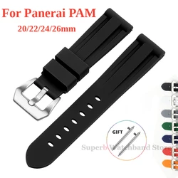 20 22mm Strap for Panerai PAM 24mm 26mm Sport Watch Band for Omega Quick Release Silicone Wristband for Casio Bracelet