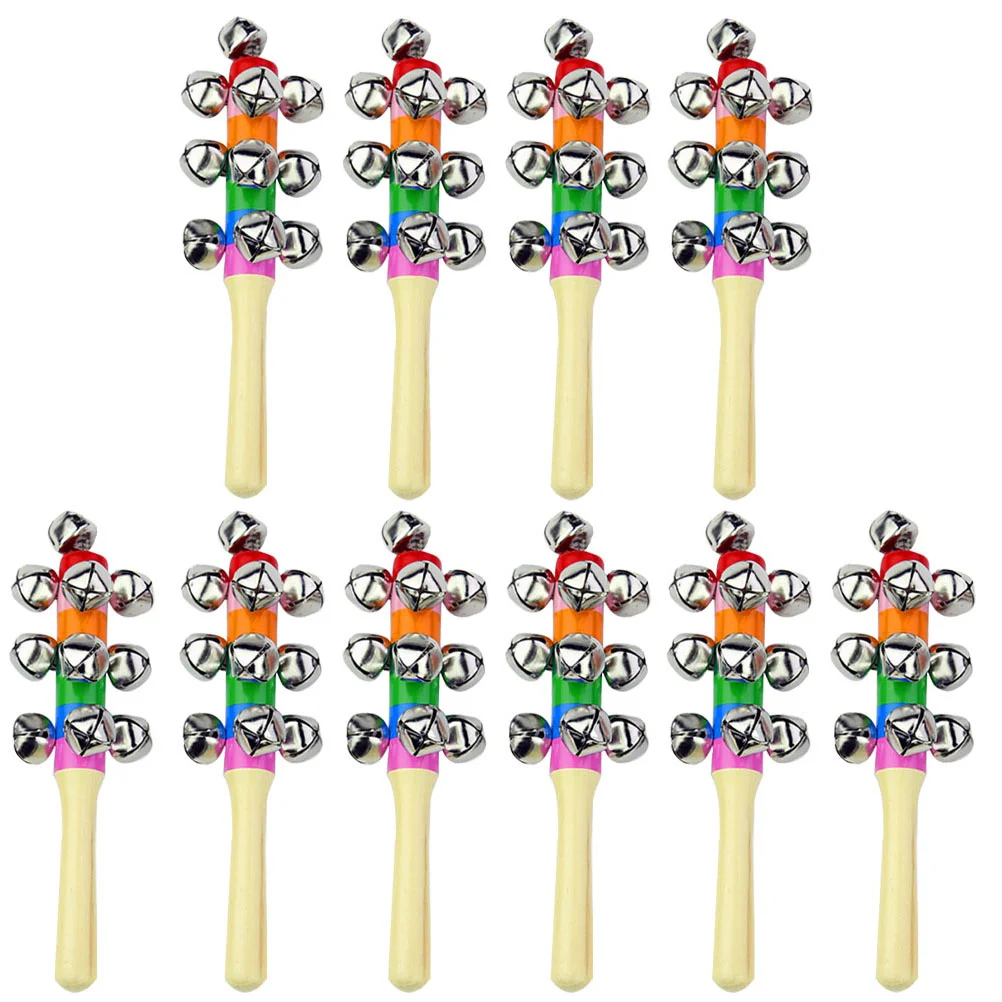 10 Pcs Hand Bell Early Leaning Kids Musical Instrument Baby Children’s Toys
