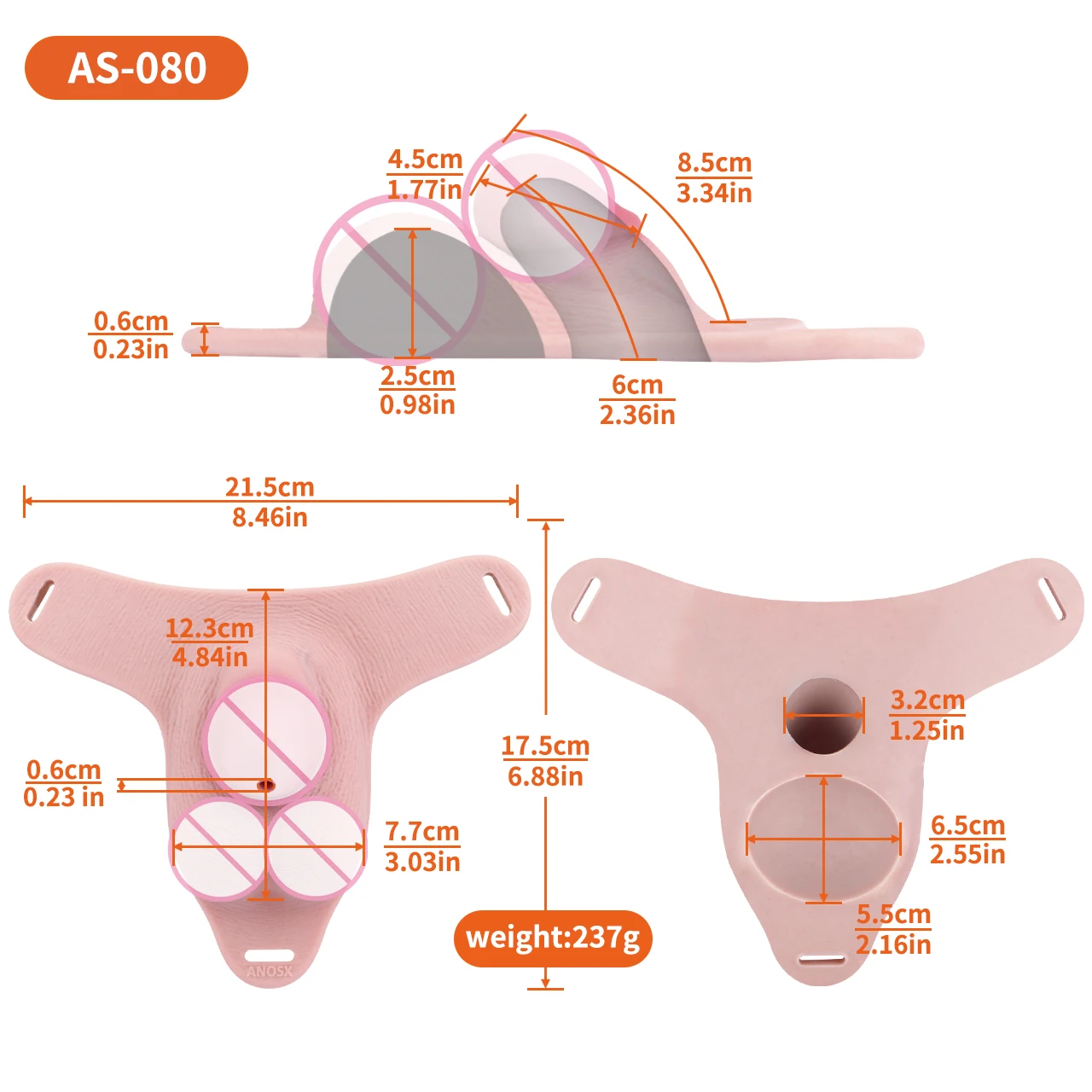 ANOSX Silicone Chastity Cage With Chastity Belt Realistic Dildo Pants Urethral Lock Male Penis Cages Strap On Penis Sleeve view 3