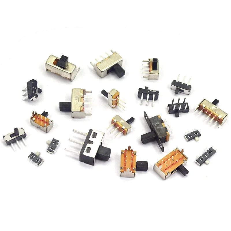 20PCS Micro Slide Switch Spdt 2/3 Gear Single and Double-row Small Toggle Mount Terminal Contact Toggle Switch for Arduino