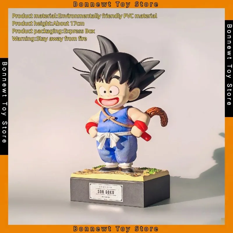 

17cm Dragon Ball JT Infinite Childhood Goku Krillin Junior Q Version Boxed Hand-Office Car Ornament Model For Friends gifts