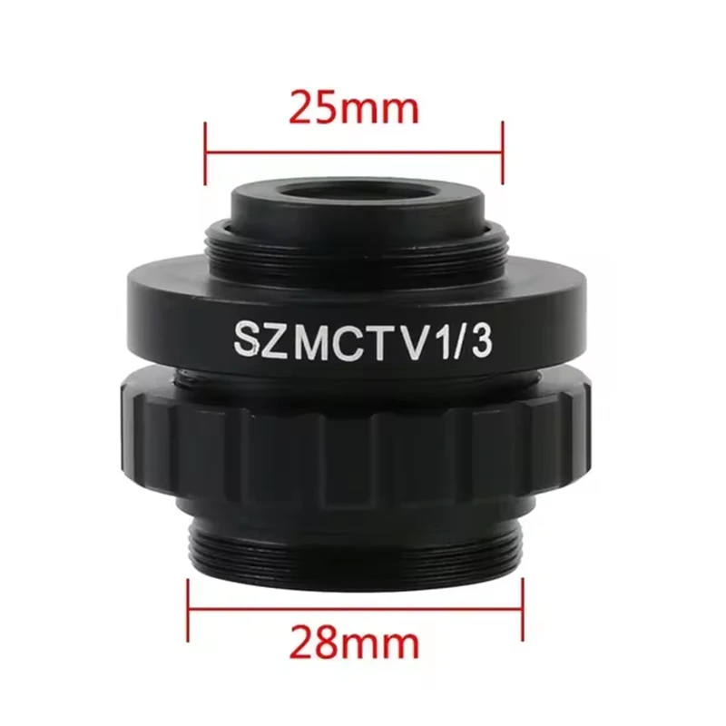 1/3X CTV M28 To C-Mount Trinocular Stereo Microscope Camera Adapter 28mm To 25mm Reduce Lens Digital Video Recorder Connector