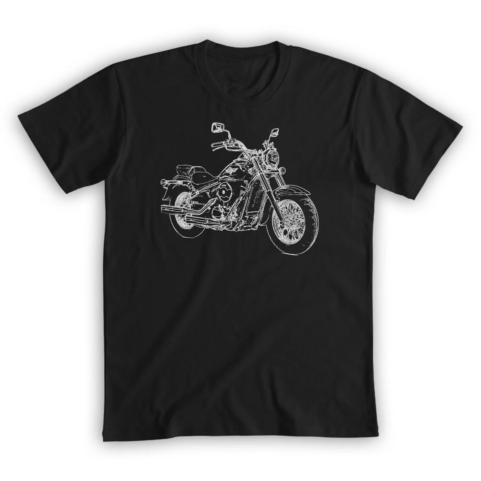 

2025 New summer Men T Shirt Casual VN800CL T-shirt motorcycle Graphic Short Sleeves 100% Cotton Cool Tee