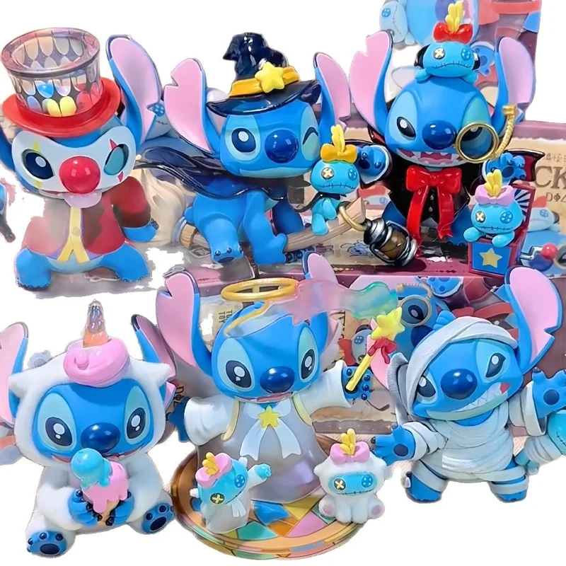 Disney Stitch 2.0 Blind Box Figures - Funny Diary Collectible, Anime Cake Topper & Desk Decor for Kids Birthday Party Favors Gif