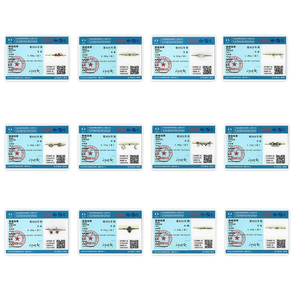 القرط الأصلي S925 فضة الوردي زهرة النبات أقراط زهر البرقوق الأخضر ورقة القرط الذكرى غرامة هدية الإكسسوار #6