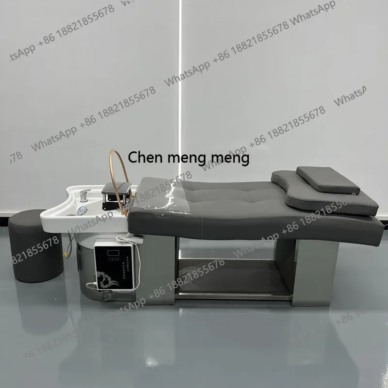 Hot sales Hair salon Shampoo bed Flush bed Beauty salon Water circulation Fumigation head treatment bed Stainless steel ceramic