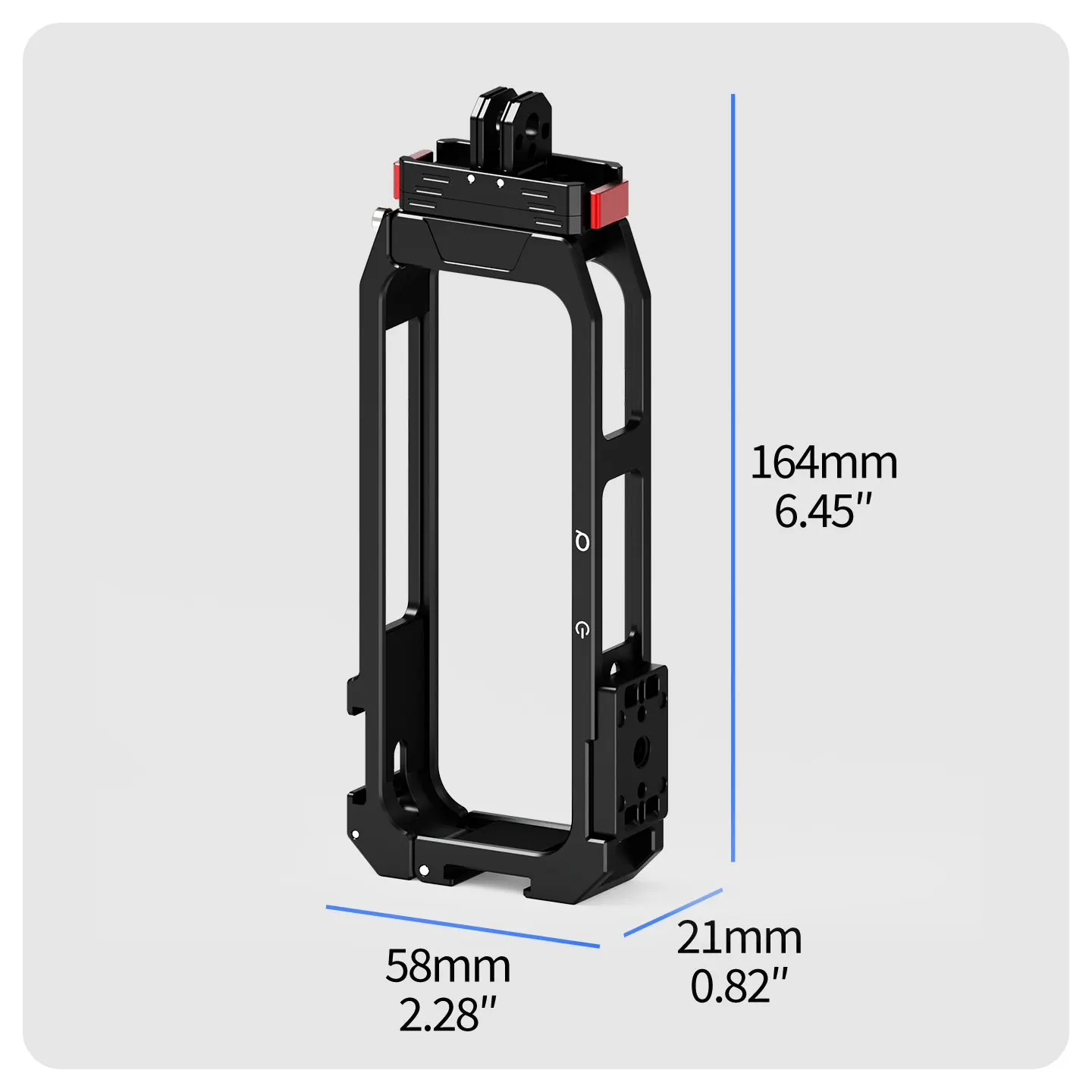 Magnetischer Kamerakäfig mit Schnellverschluss, Doppelklauen-Schutzrahmen mit Cold-Shoe-Halterung für Insta360 X4 Air Zubehör – Detail 17