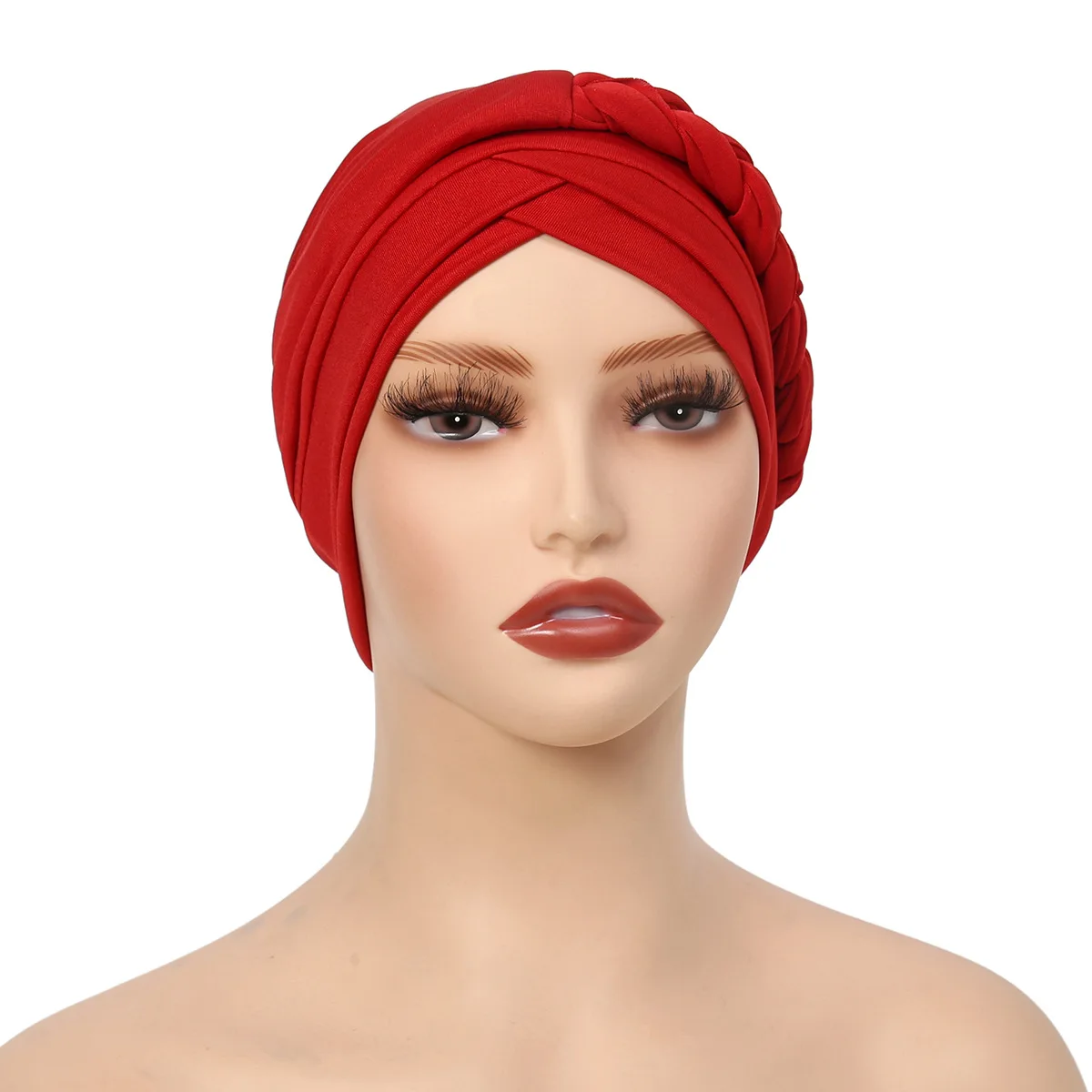 

Forehead Cross Turban Indian Hat Braids Bonnet Women Muslim Headscarf Hijab Chemo Cap Beanies Hair Loss Head Wrap Turbante Mujer