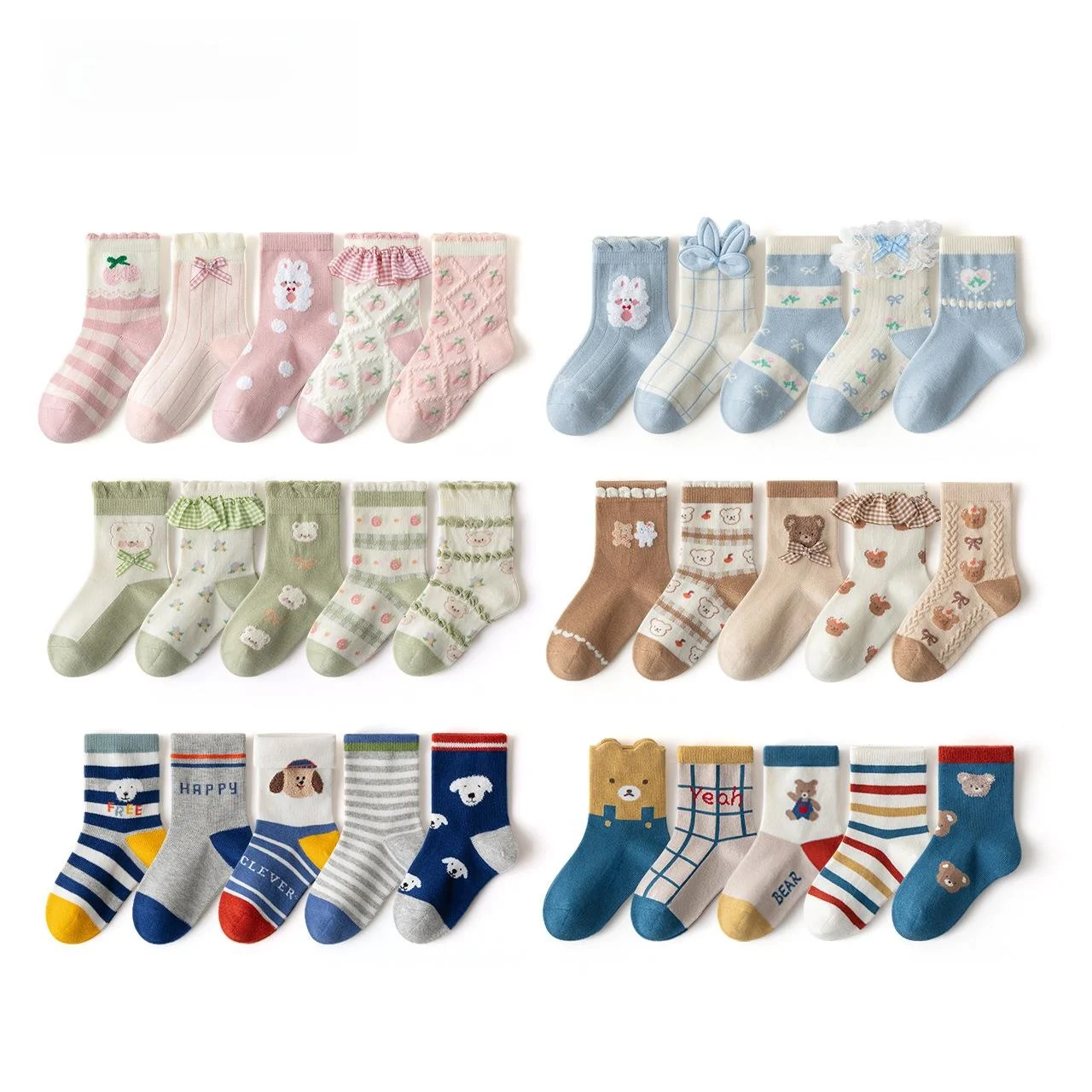 

Cotton Cartoon Baby Socks Unisex Spring Autumn Mid-Calf Children Floor Socks Kids Cotton Socks Cute Cartoon Design