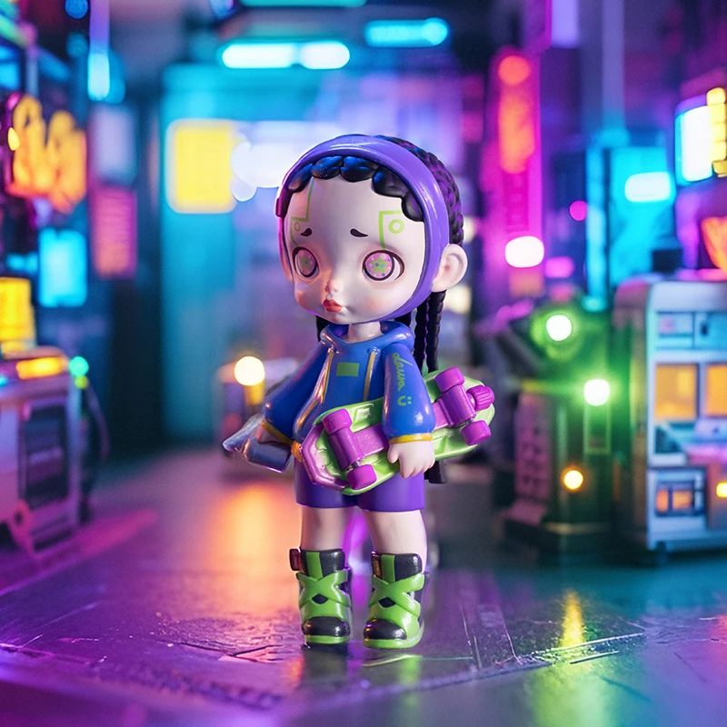 Toycity "Cyberpunk" لطيف لورا الأصلي الكرتون صندوق أعمى اللعب عمل الشكل جمع صندوق غامض الأطفال هدايا عيد الميلاد