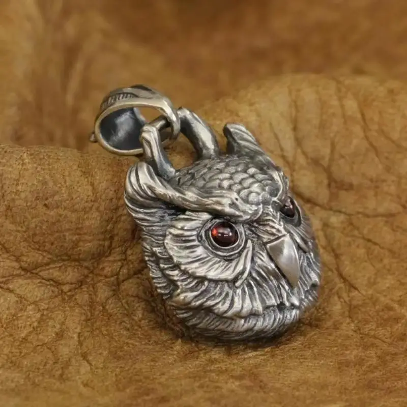 

Vintage Delicate Owl Pendant Necklace Punk Street Jewelry for Men and Women