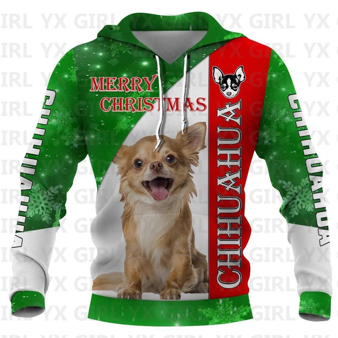 

Chihuahua/Jack Russell Terrier/Mary Dogmas Christmas 3D Printed Hoodie Women For Men Pullovers Street Tracksuit Love Dog Gift