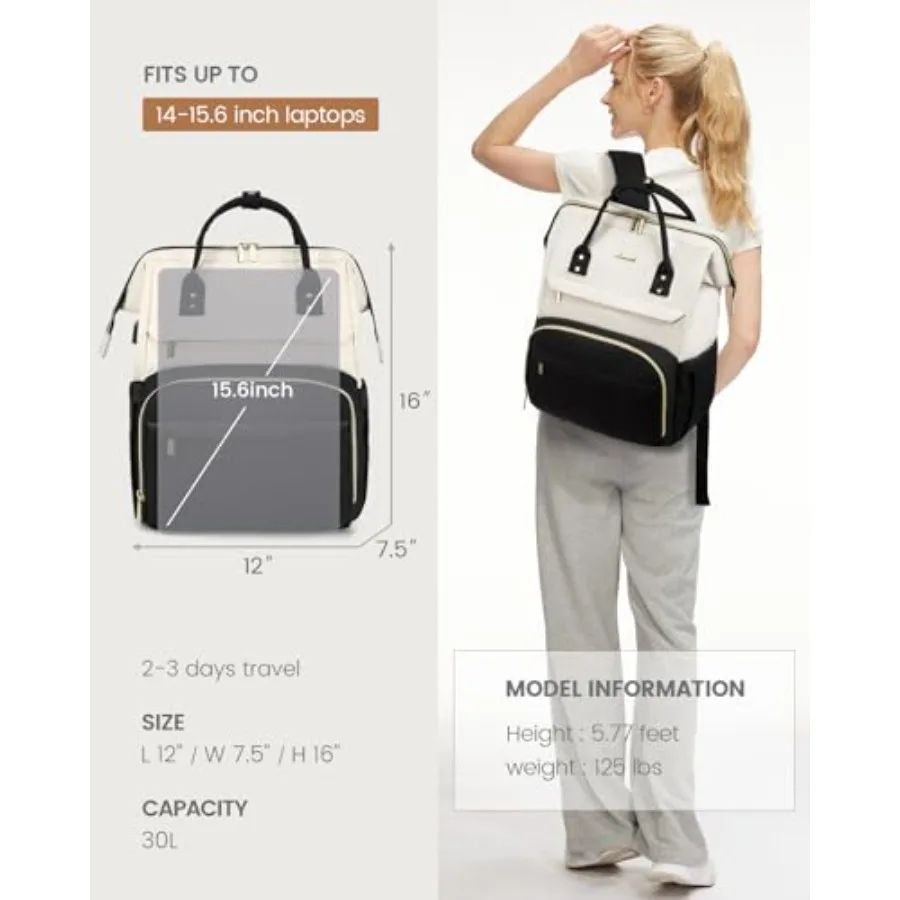 Laptop Backpack for Women, Fashion Computer Backpacks Purse, School Student Bookbag for Girl, Business Travel Bags, Doctor Nurs view 5
