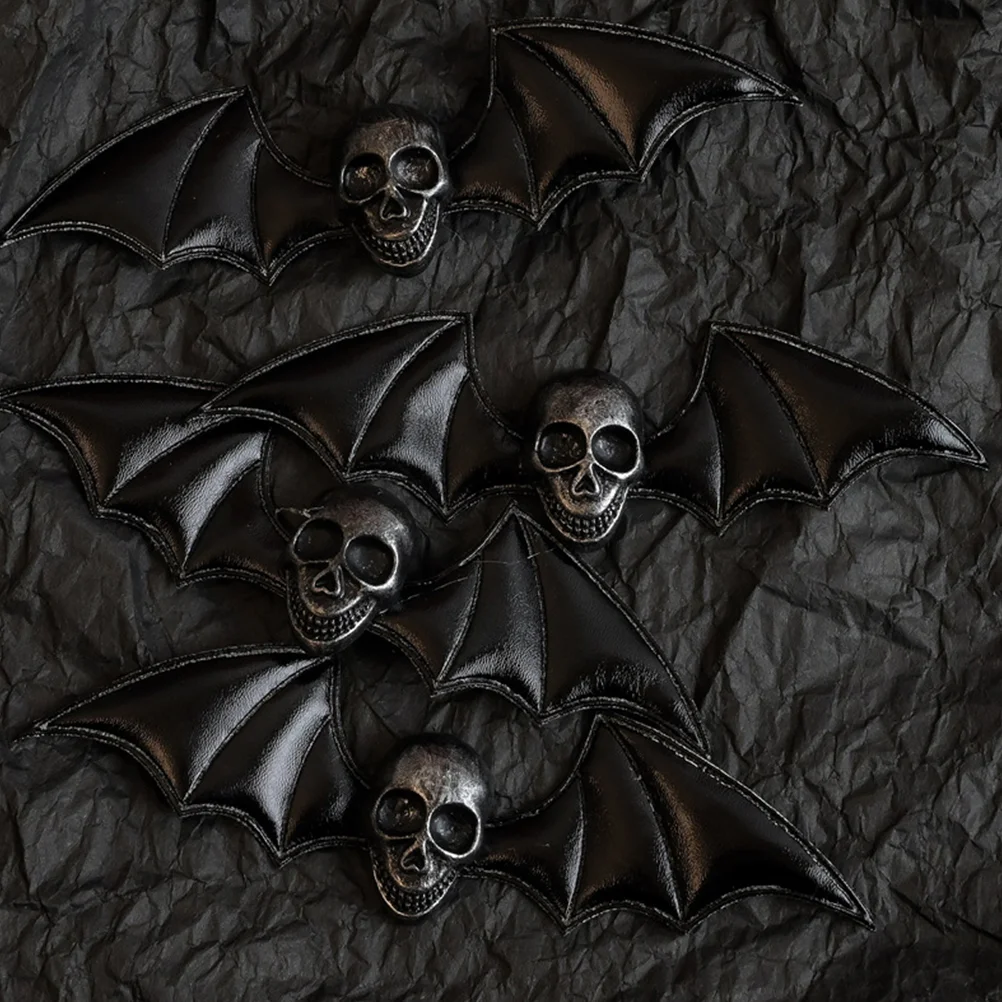 

2 Pcs Hair Accessories Miss Barrettes Gothic Clips Plastic Bows for Girls Halloween