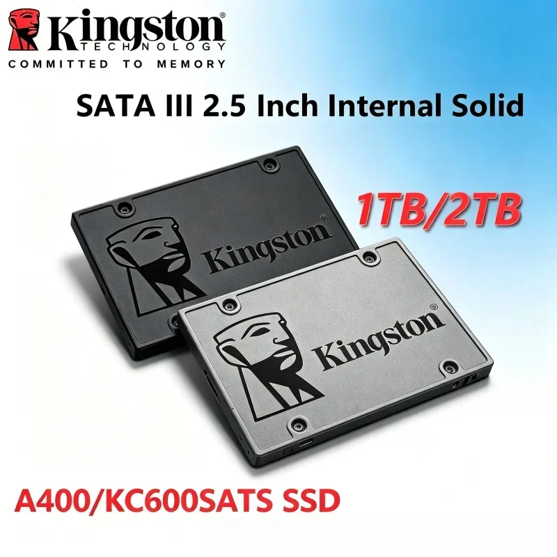 Disque SSD interne Kingston A400 KC600 120 Go-2 To, plusieurs capacités, pour ordinateur portable, 2,5 pouces SATA III