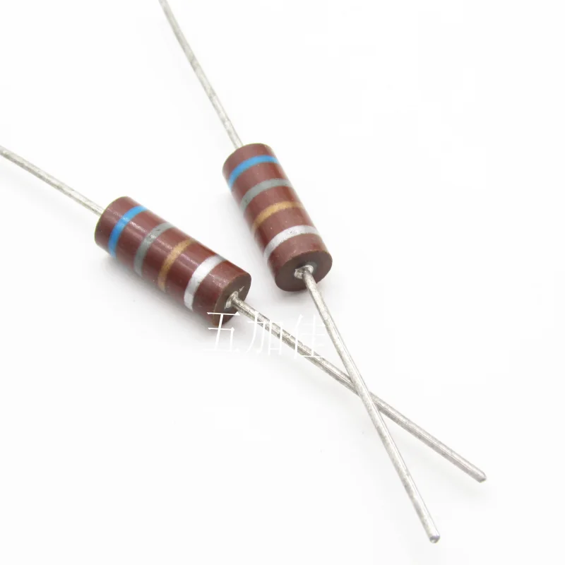 10-100pcs RC32GF6R8K 6.8R 10% 1W imported carbon core non inductive resistor solid core color ring resistor
