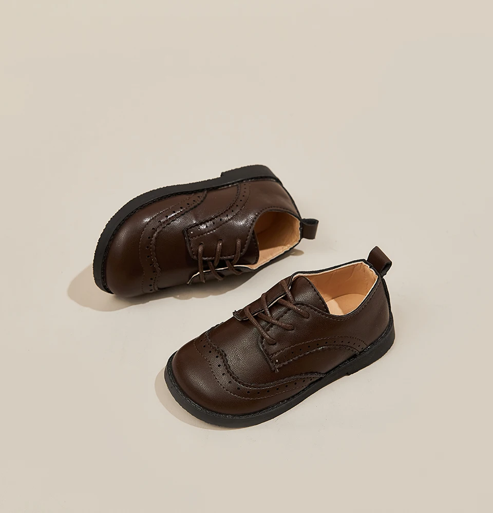 Kinder-Schuhe für Babys, Kleinkinder, Jungen und Mädchen, klassische, bequeme, formelle Schuhe für Partys, Hochzeiten und die Schule, Flats, Größe 21-30 – Detail 8