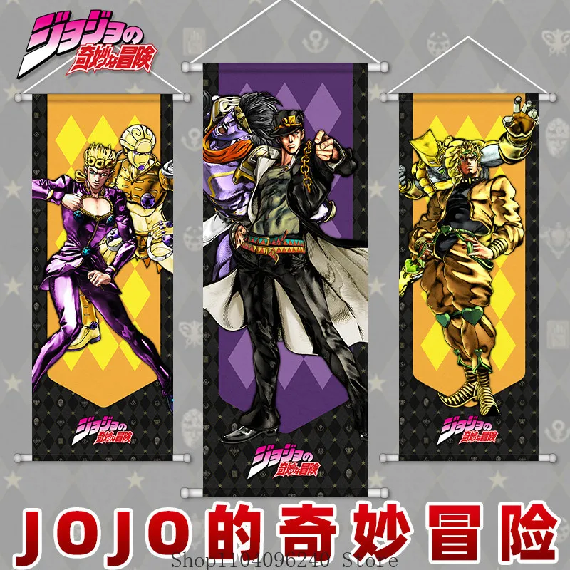 Kakyoin Noriaki Guido Mista Kujo Jotaro аниме настенная живопись художественный периферийный постер холст прокрутка домашний декор подарки 75X28 см