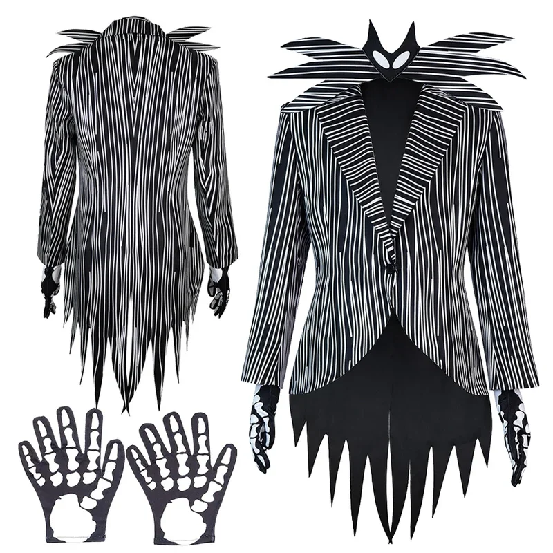RT01 جاك تأثيري الخيال الذيل معاطف قفازات فيلم كابوس تأثيري قبل عيد الميلاد زي تمويه الرجال لعب الأدوار فانتازيا * JK2