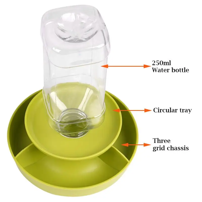 Reptile Double-Layer Water Bowl Anti-Escape Feeder Reptile Food Water Feeding Automatic Drinking Bottle Food Box Lizards Snails