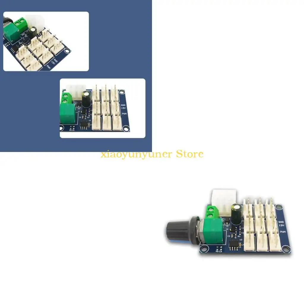 

P9JB Многоканальный контроллер-регулятор 12 В ШИМ-регулятор скорости вентилятора NTC Переключатель измерения температуры для