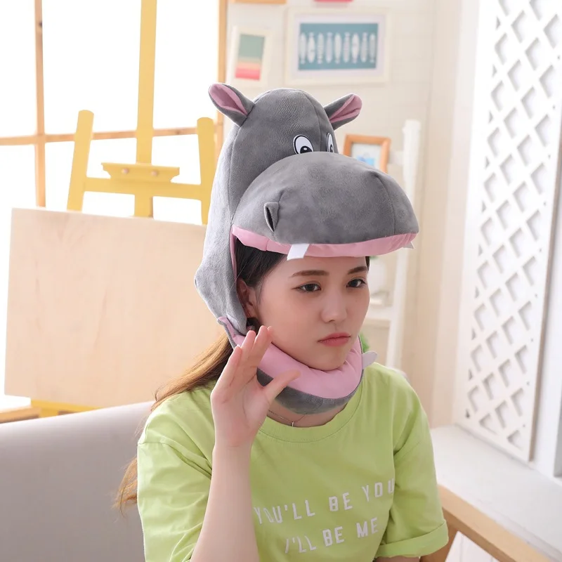 

Hippo Hat Cartoon Animal Headwear Funy Cute Festival Halloween Carnival Party Anime Cosplay Unisex