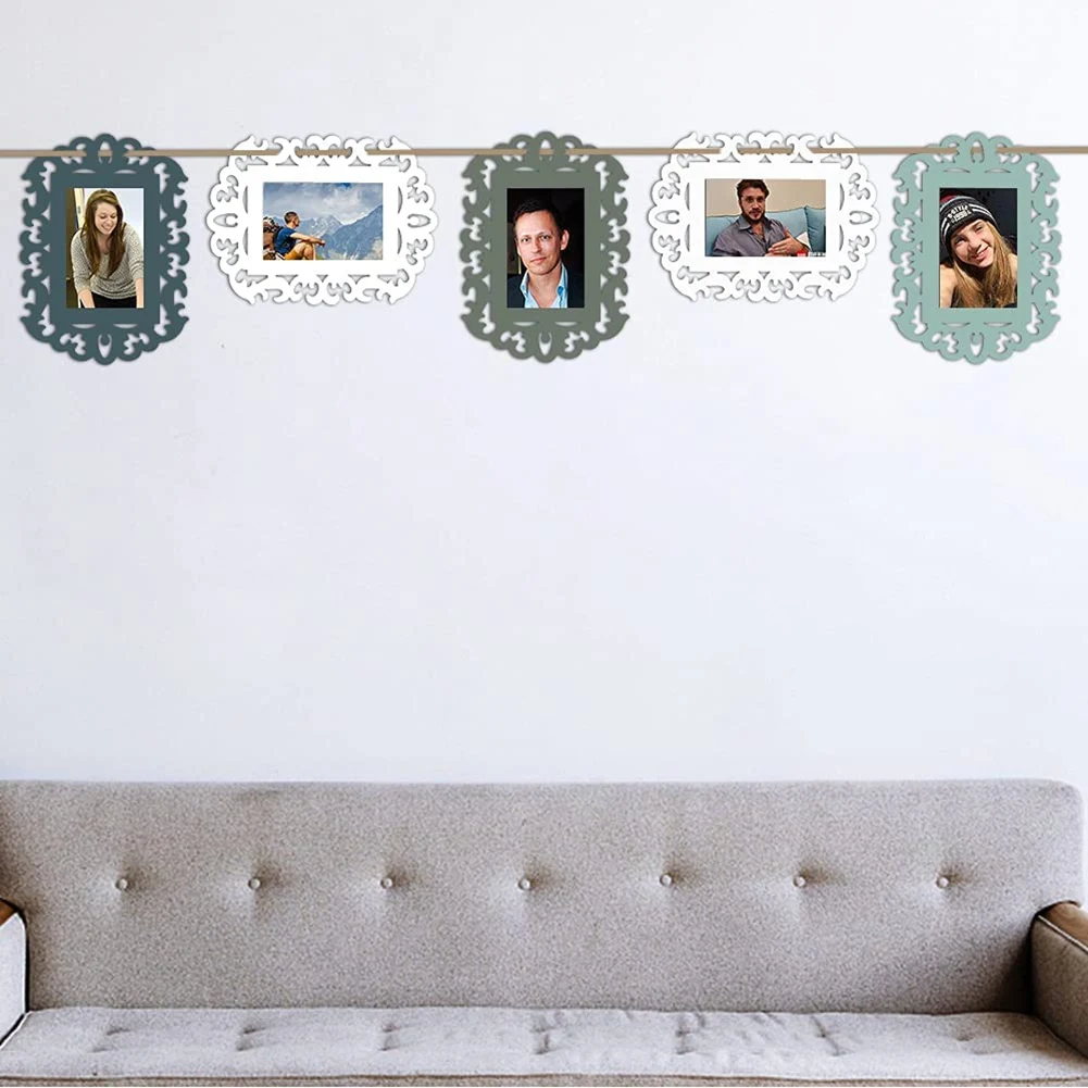 ABBQ SALE 18 PCS Unfinished Blank Wooden Mini Picture Frames with Lanyard for Kids DIY Painting Display Photo Hanging Decoration