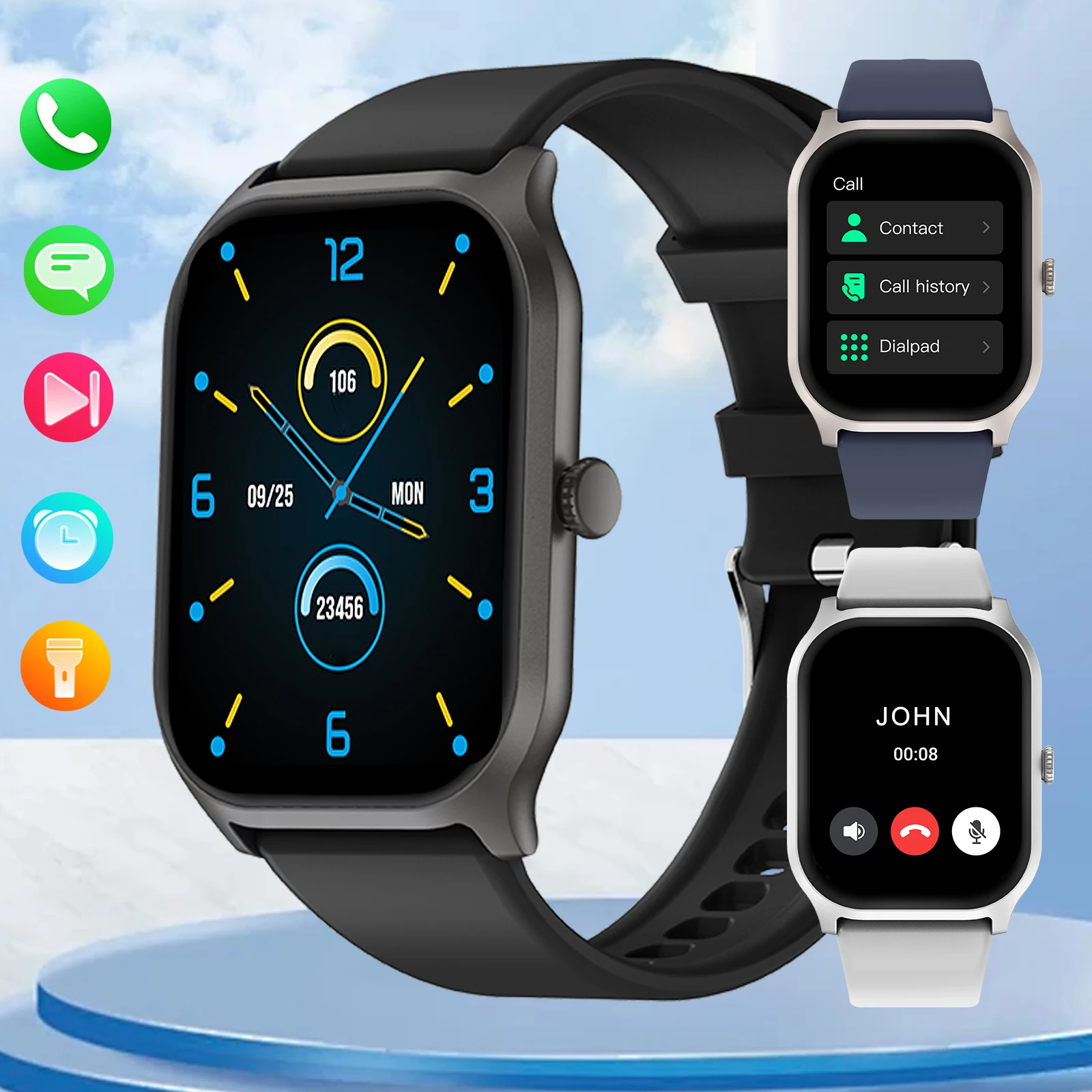 Smart watch full touch screen, multi-function smart sports watch, can answer and make calls, has message reminders, customizable