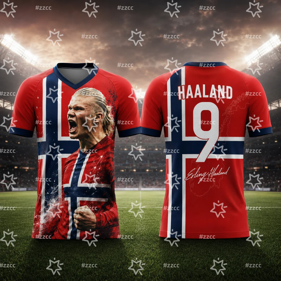 2026 Haaland Norway Team Football Jersey Match & Training Kit Summer Sports Men's T-Shirt Children's Clothing Tee Y2k Woman